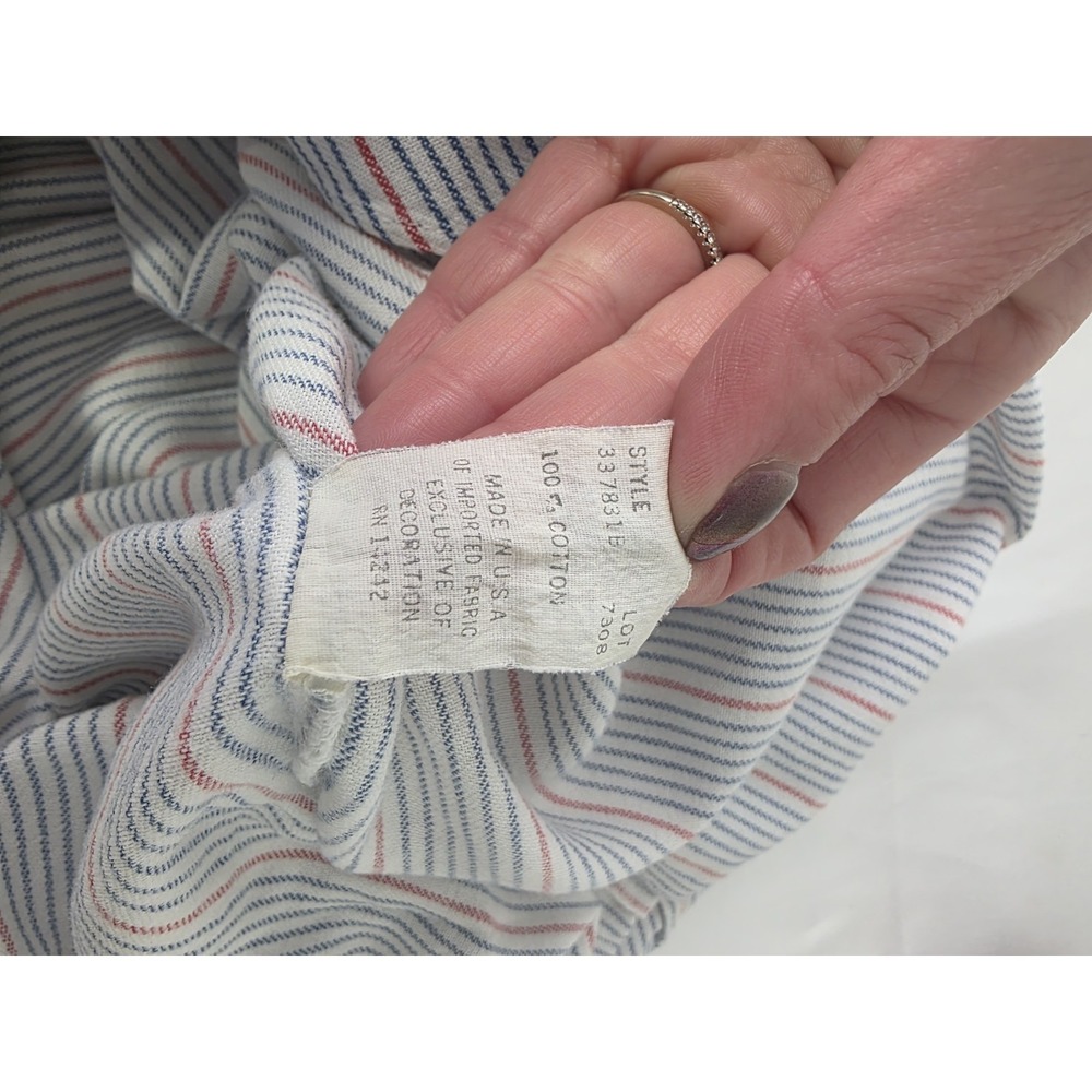 Vtg Christian Dior Lingerie Cotton Nightgown Large Light Blue Embroidered Logo - Picture 6 of 10